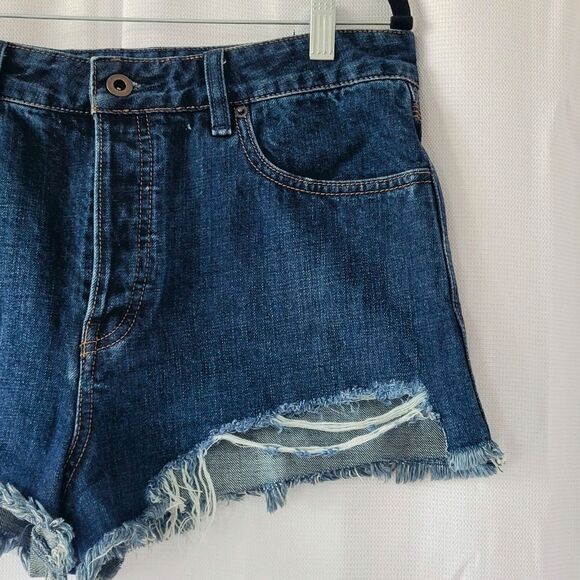Free People High Waisted Jean Shorts - 31 - Picture 5 of 7